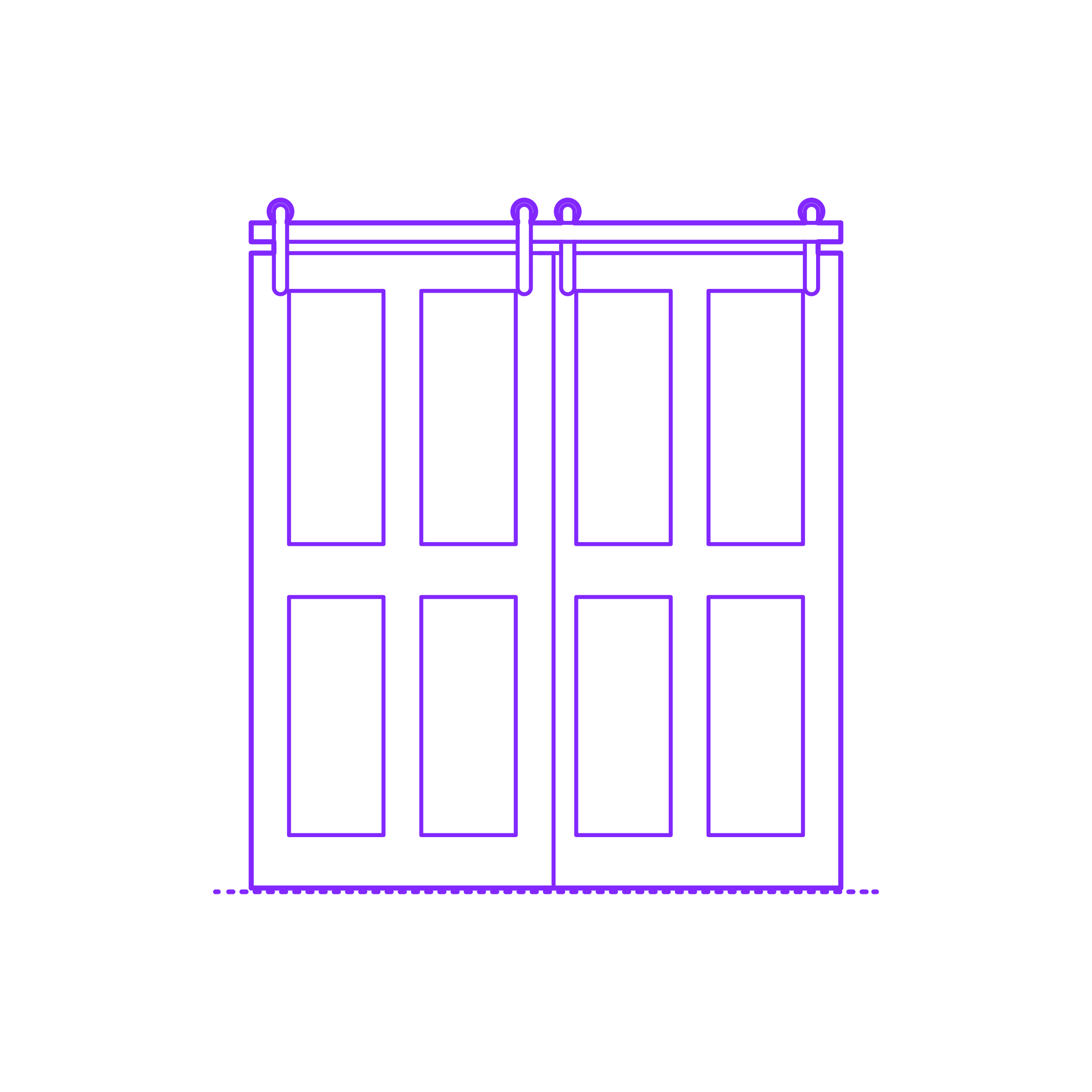 Buildings Surface Mounted Doors Bypassing Solid Vertical 4 Panels Sticker Outline Svg File Free Vectors